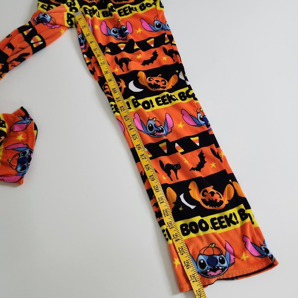 Disney Stitch Halloween Pajama Pants Orange Black size Small - Picture 5 of 7